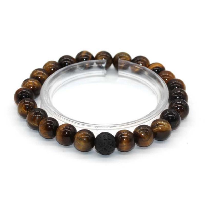 Tigers eye & volcanic stone