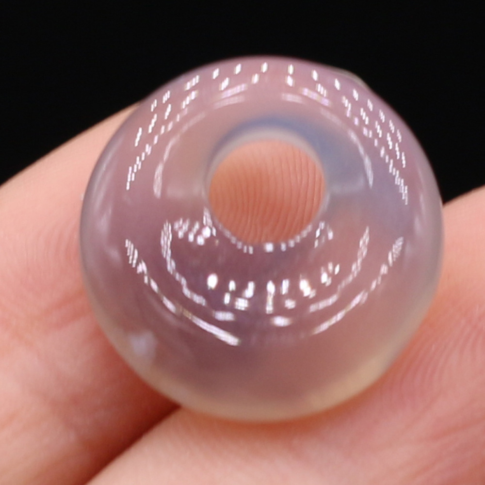 Grey agate diameter 18mm-hole 5.5mm