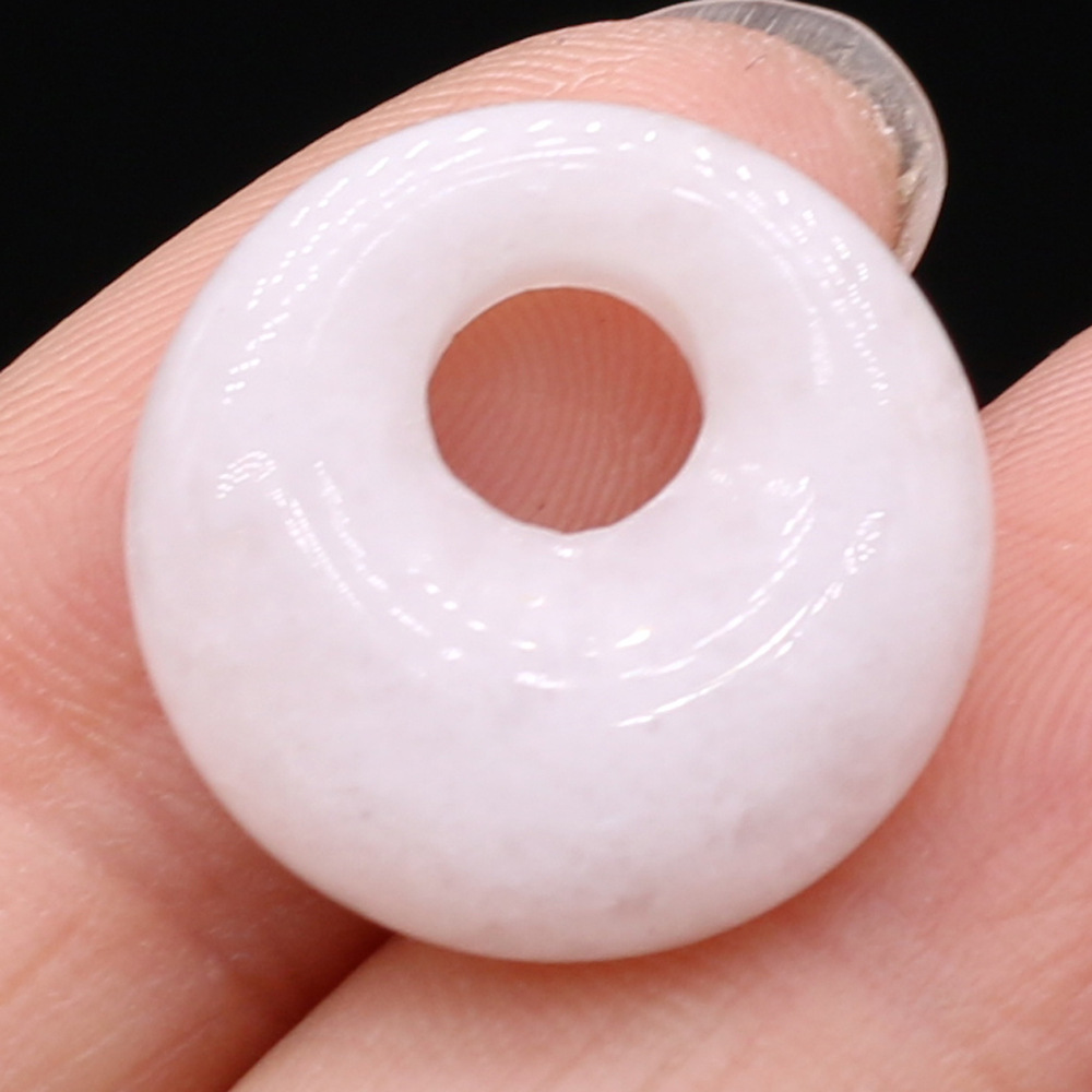 White jade diameter 18mm-hole 5.5mm