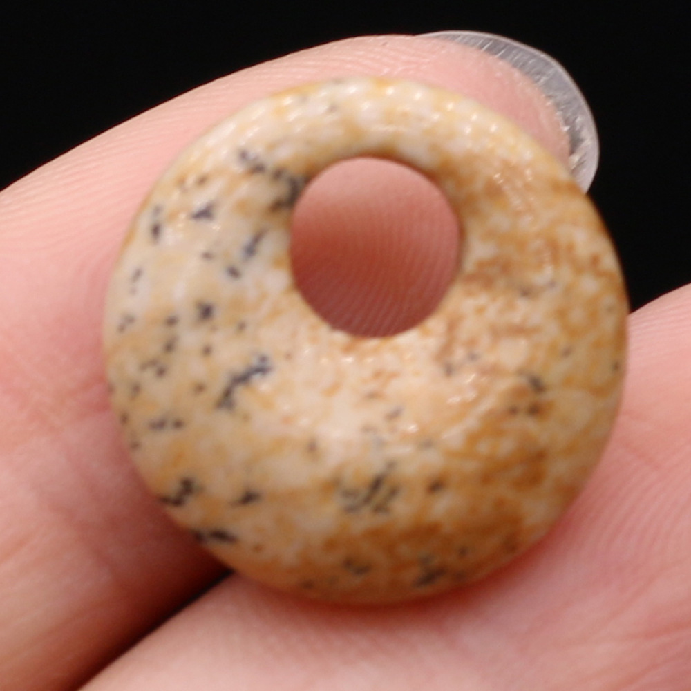 Picture jasper diameter 18mm-hole 5.5mm