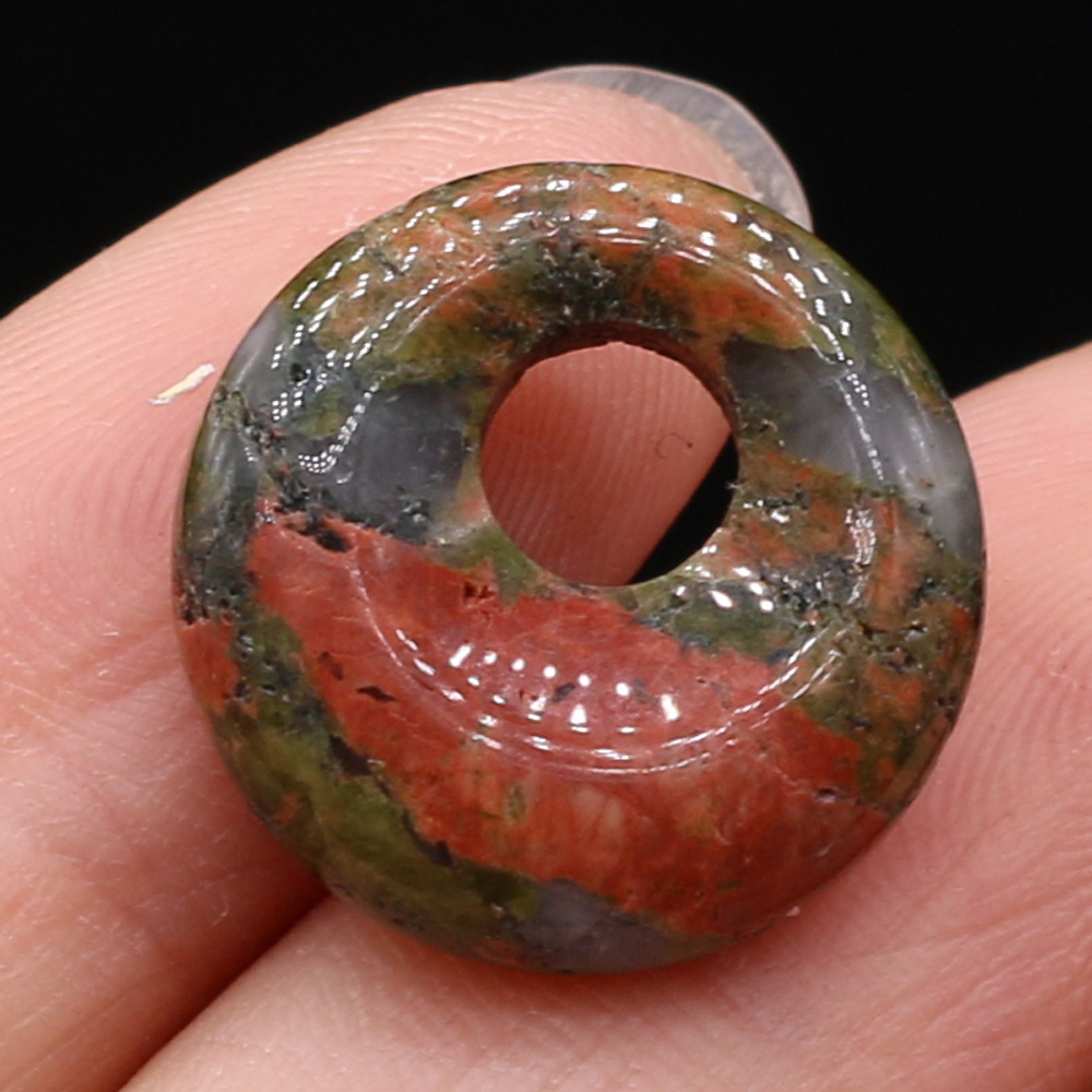 Unakite diameter 18mm-hole 5.5mm