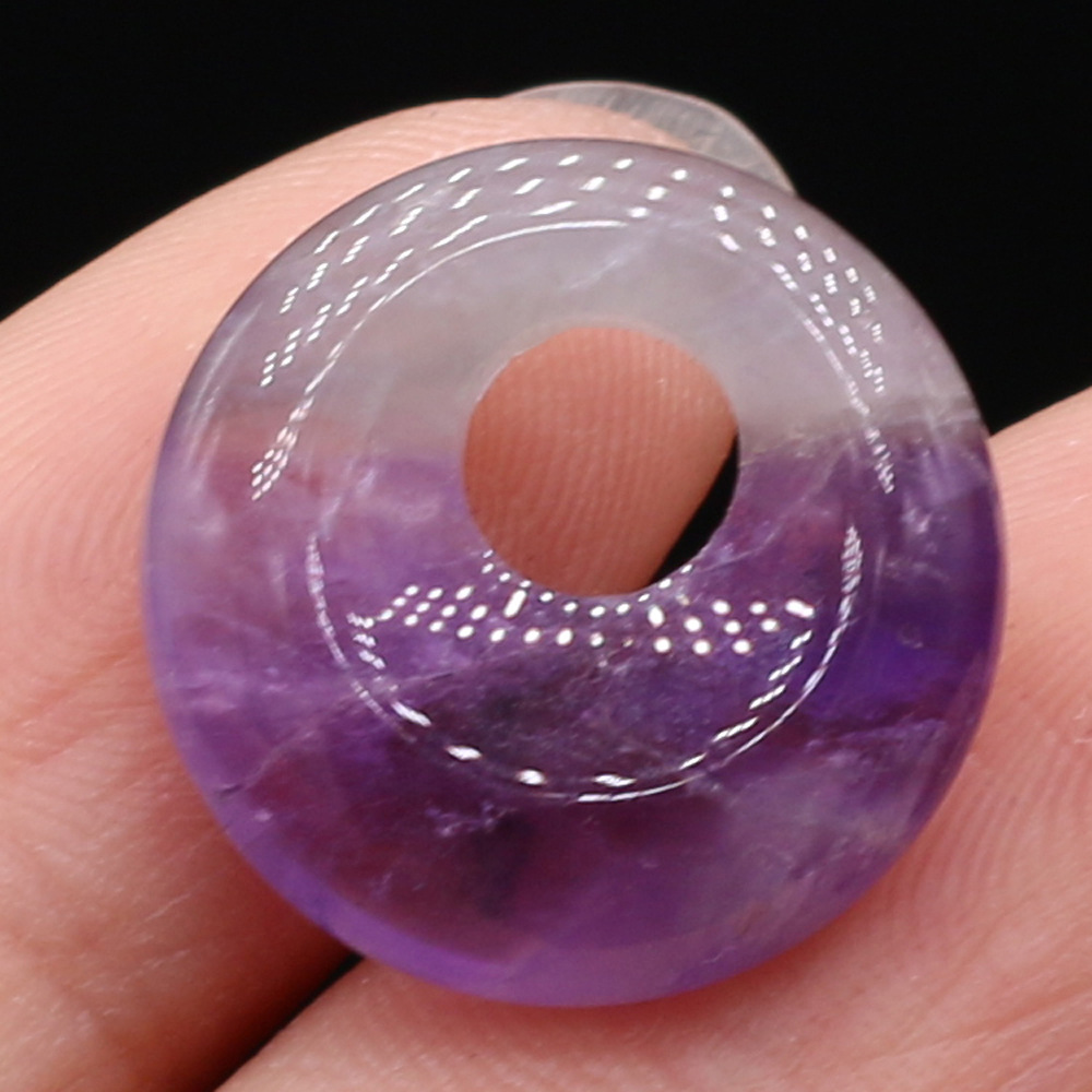 Amethyst diameter 18mm-hole 5.5mm