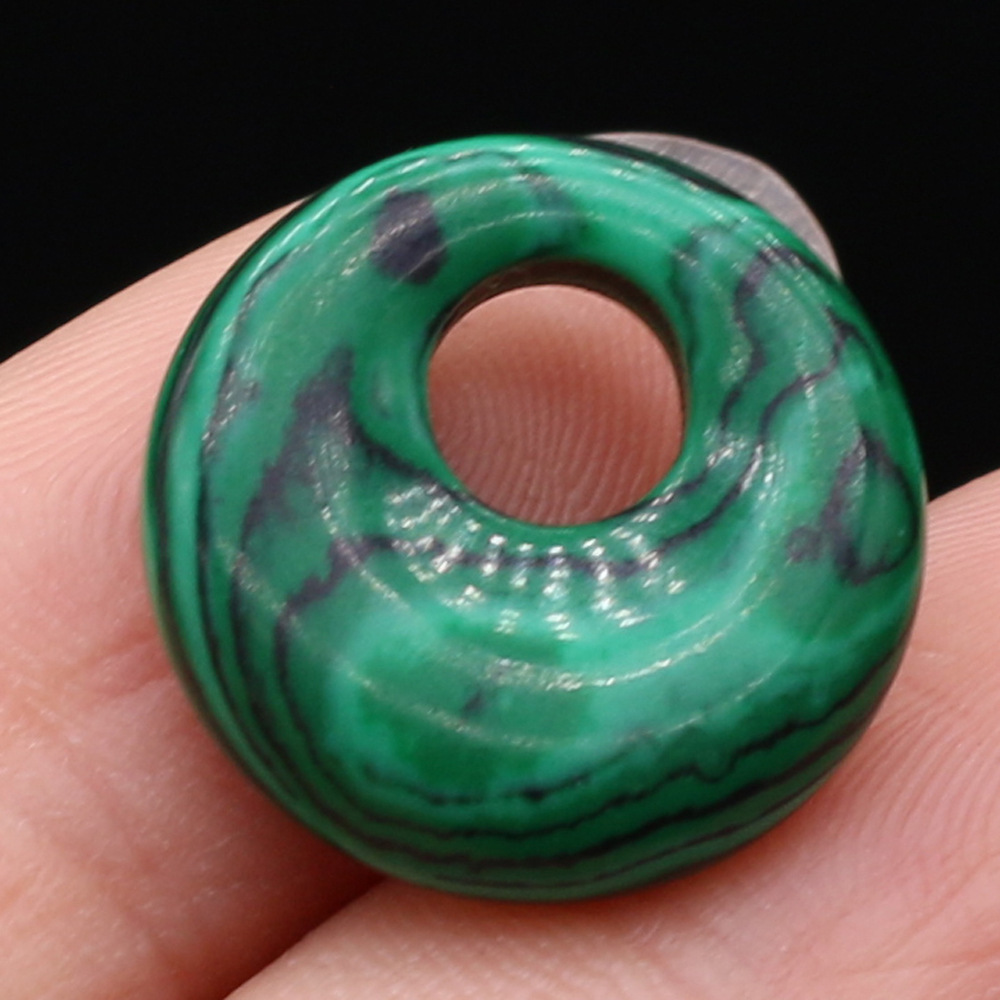 Malachite diameter 18mm-hole 5.5mm