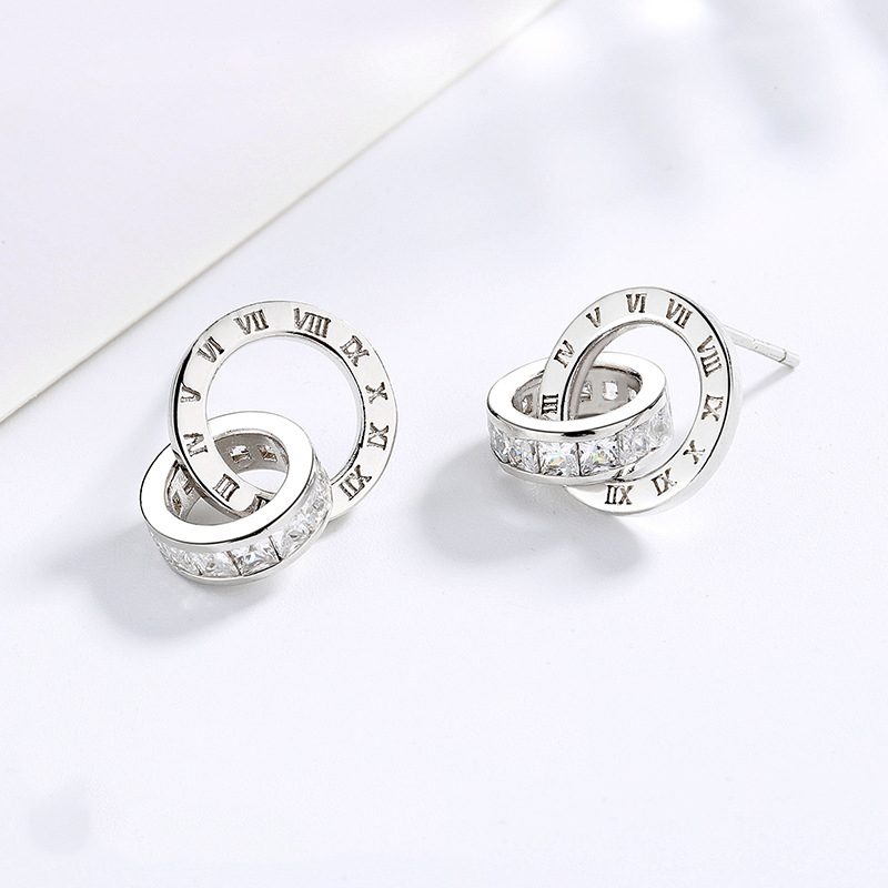 Stud Earrings White Gold