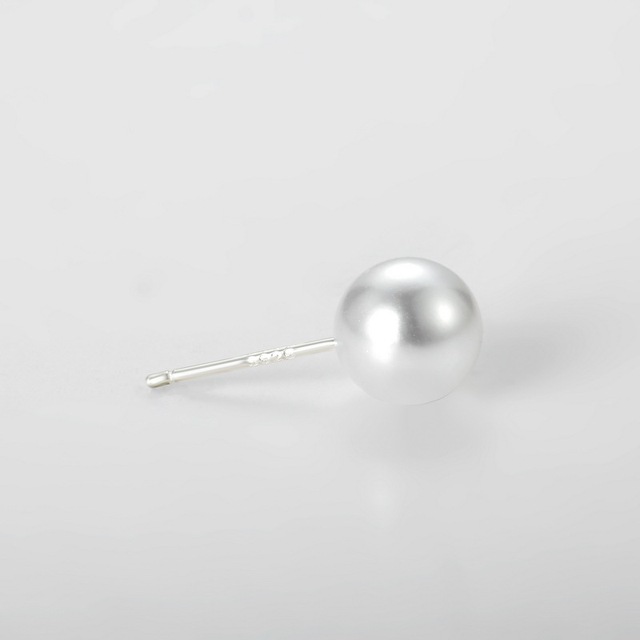 1, 925 silver post pin 8mm pearl