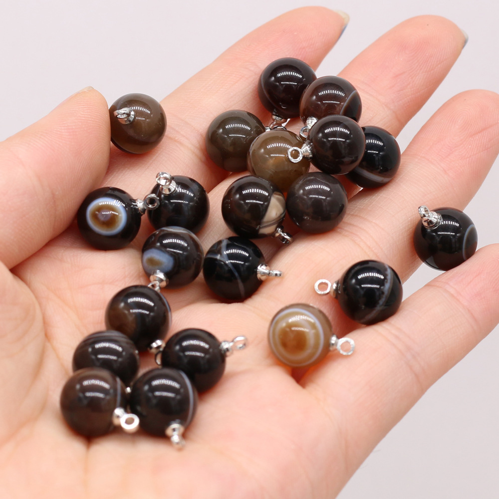 Black striped agate 10mm