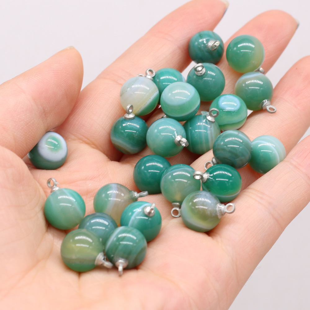 Green striped agate 10mm