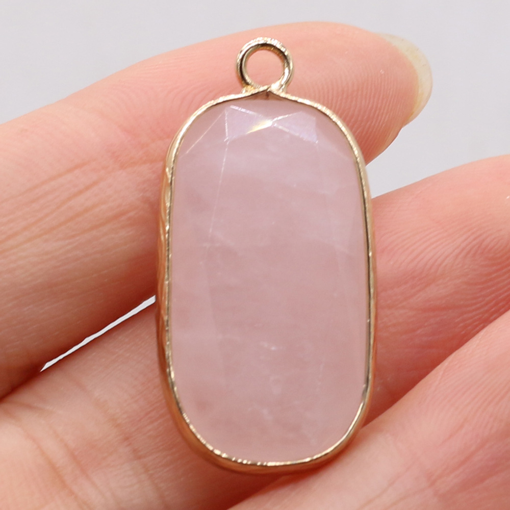 Pink crystal 15x30mm