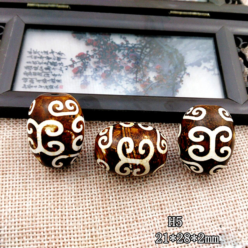 5:H5 Key Pattern Egg Beads