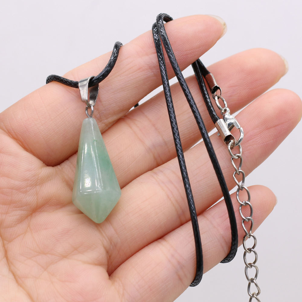 Green Aventurine 14x27mm Chain Length 40+5cm