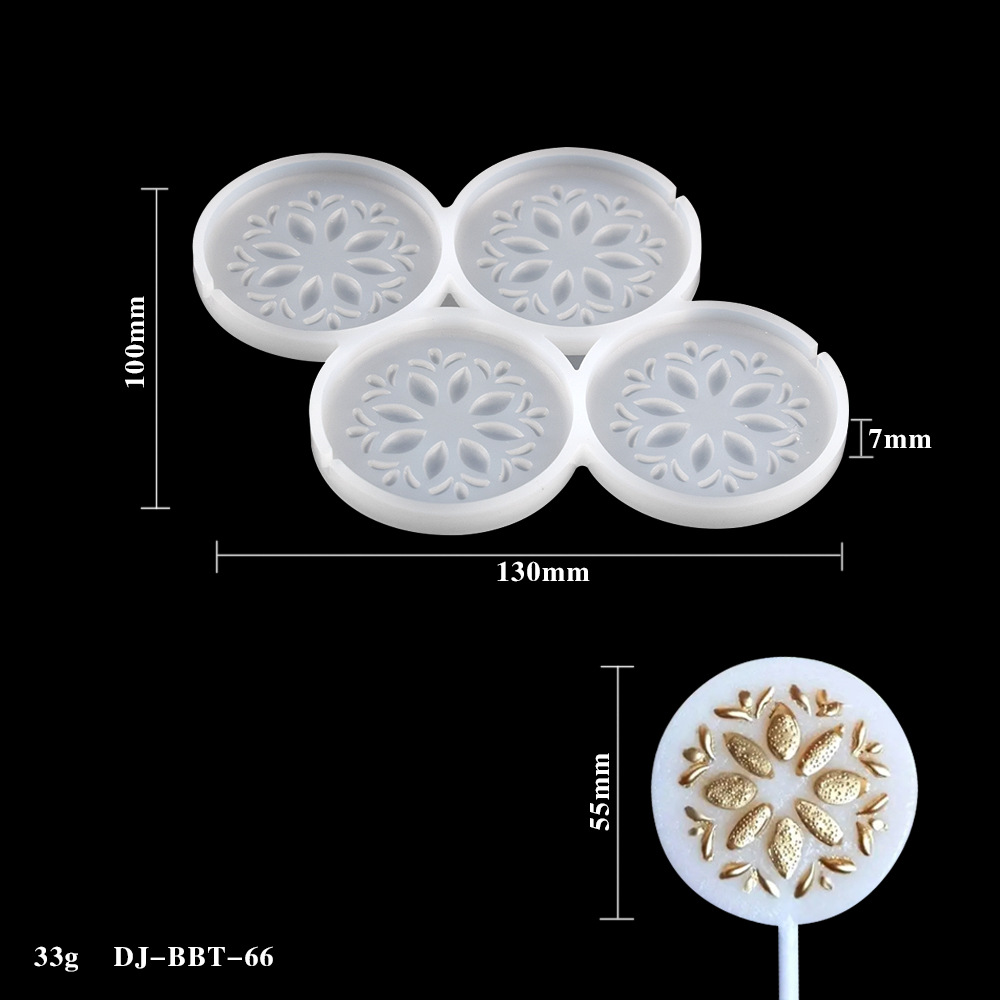 (33g) Round floral pattern DJ-BBT-66 translucent c