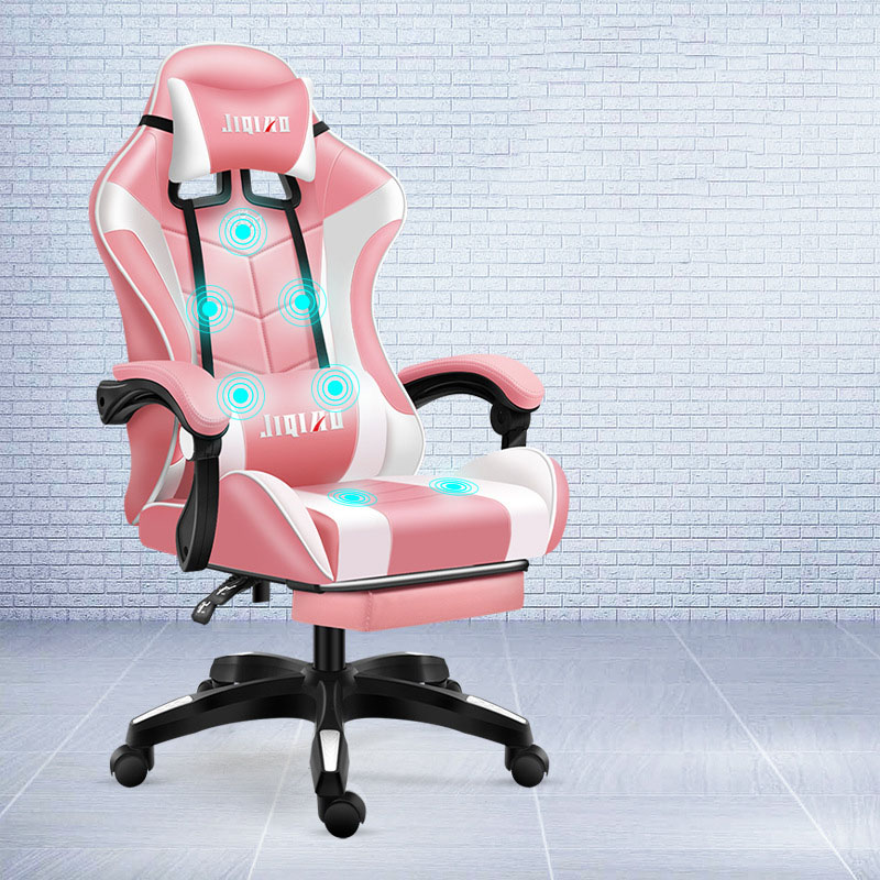 Pink and white 7 point massage   foot rest