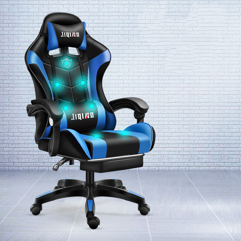 Black blue 7 point massage   foot rest