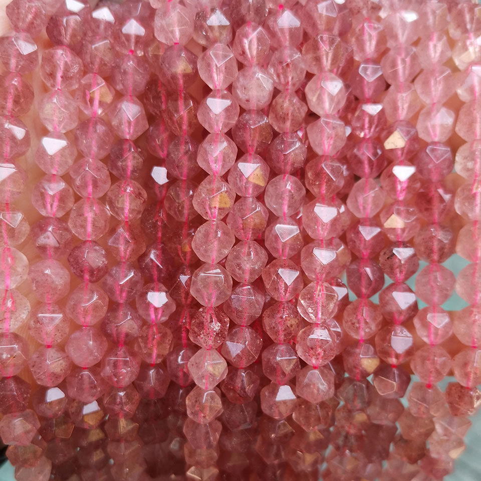 Strawberry Quartz 6mm/about 55 pcs