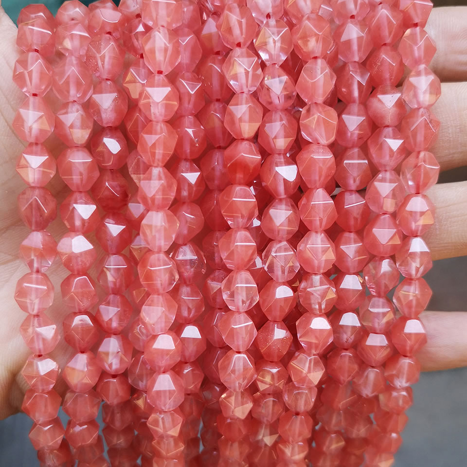 Cherry Quartz 6mm/about 55 pcs