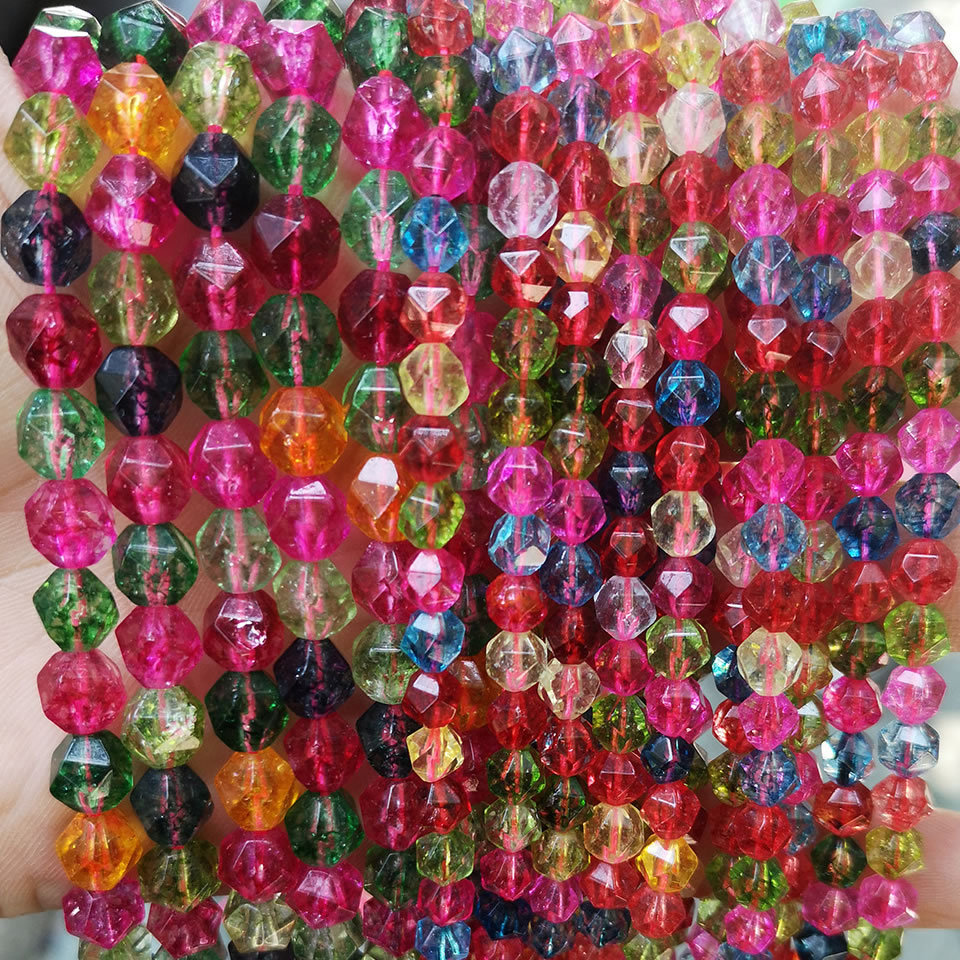 mixed colors 6mm/about 55 pcs