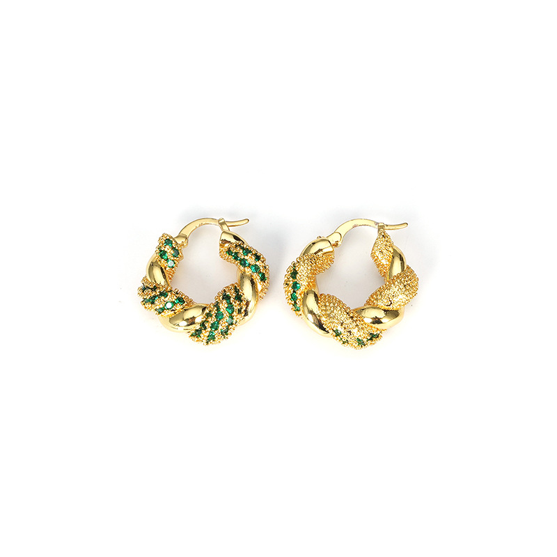 1:Golden green rhinestone