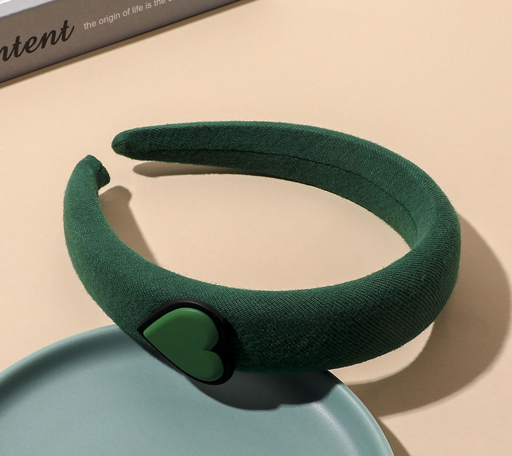 4:Green Sponge hair band-Love Heart