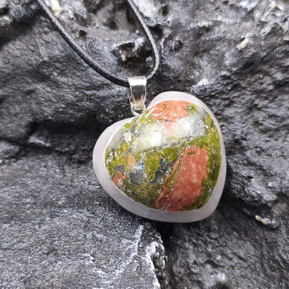 Love crystal mosaic unakite