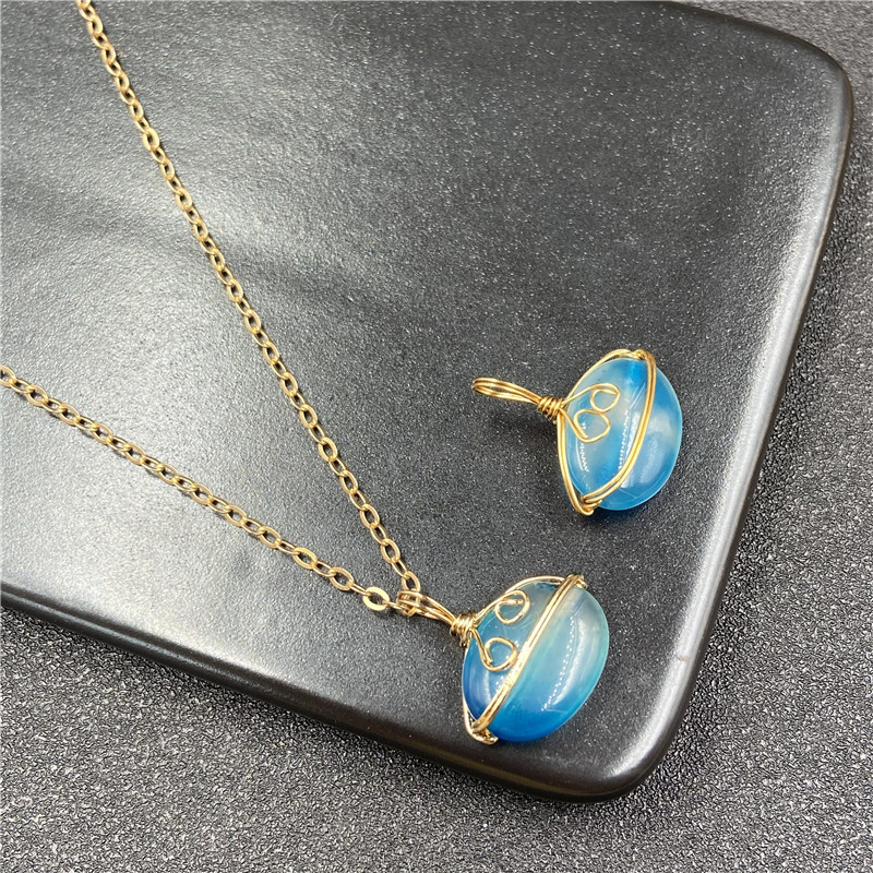 6 blue agate