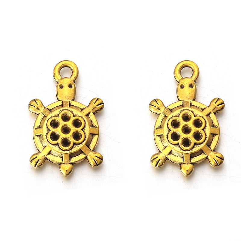 11:Tortoise ancient gold,19x12mm