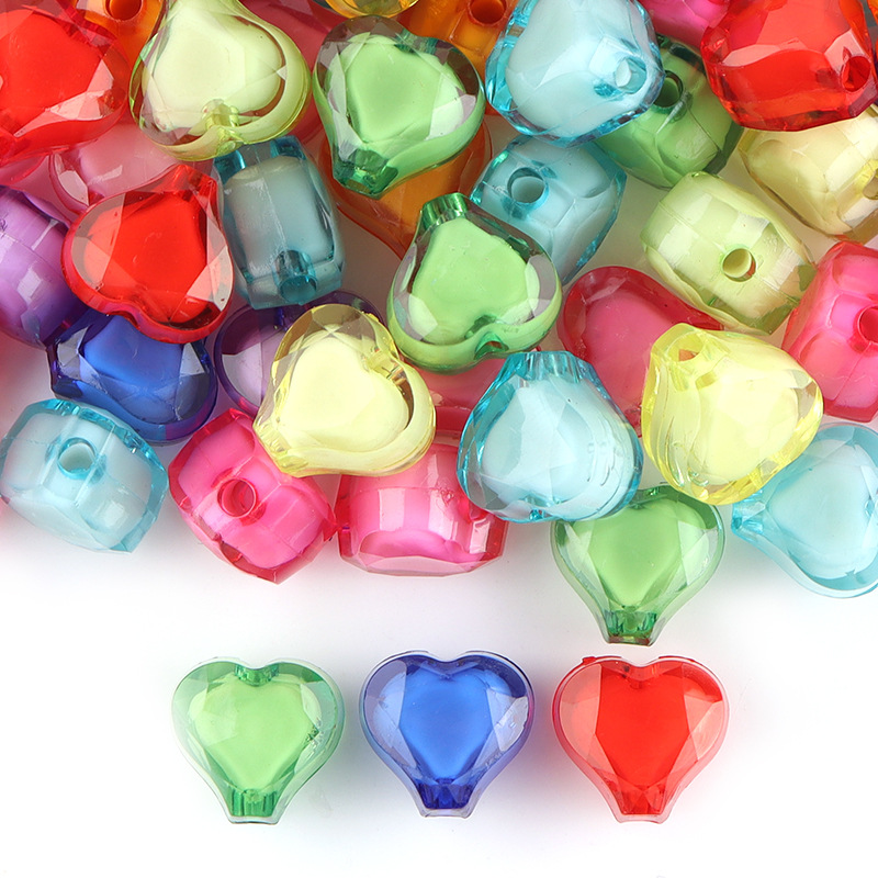 2:Peach heart beads,11.2x11.8mm