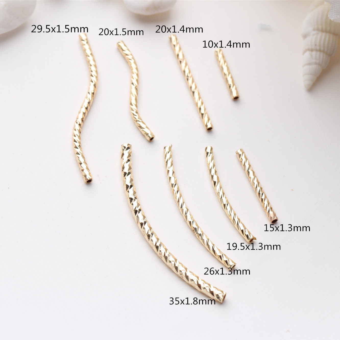 A-58 14k golden color preserving 19x1.3mm elbow