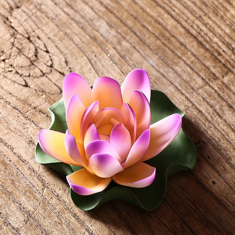 Zen water lily ornaments*pink purple