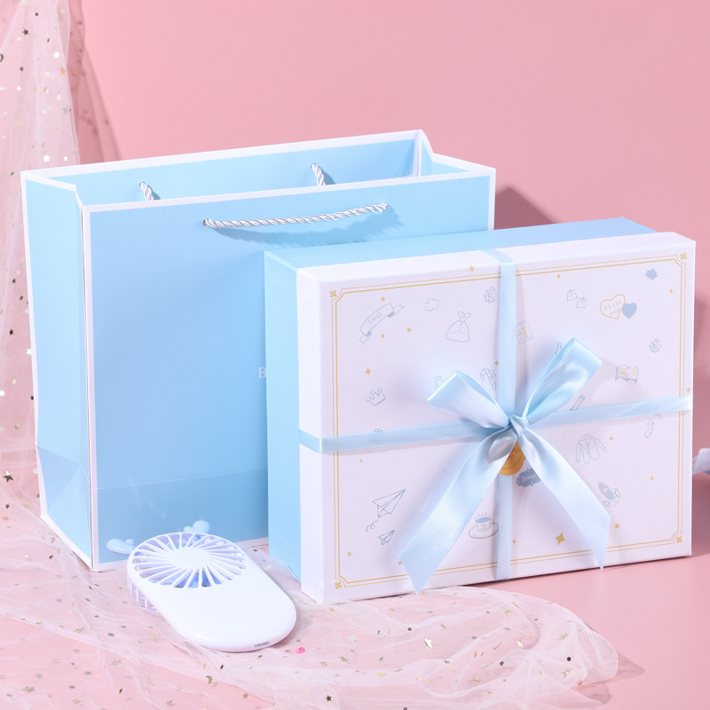 Blue 26*21*10 (Gift box + gift bag)