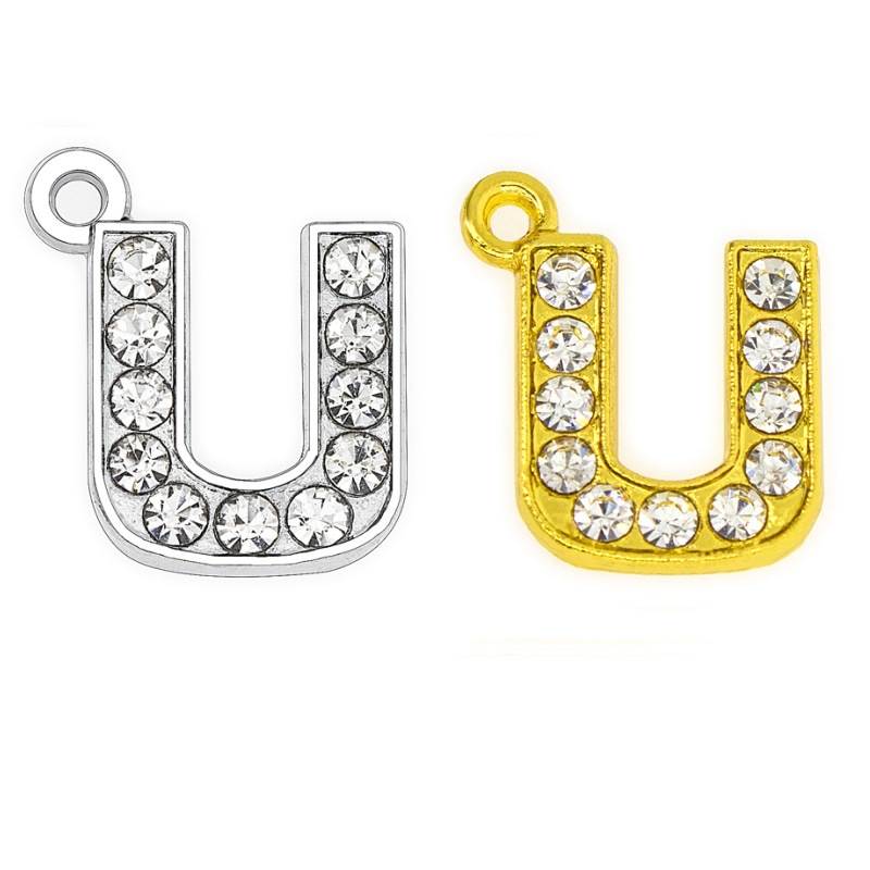 U 15mm gold pendant