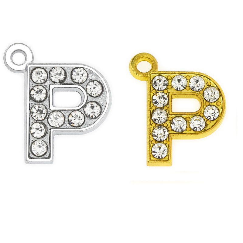 P 15mm gold pendant