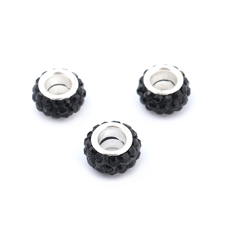 Diamond ball black,11.5x7mm