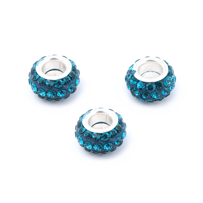 28:Drill Ball Lake Blue,11.5x7mm