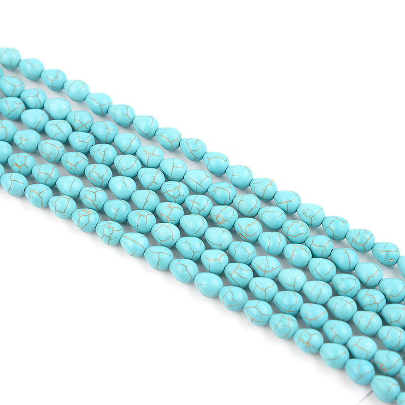 Blue pine 10*12mm (30beads/strand)