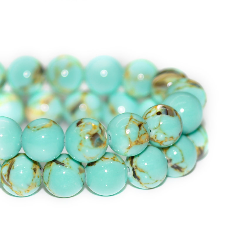 Lake blue 8mm (45beads/strand)