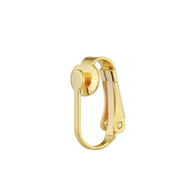 1:French ear clip flat head, gold