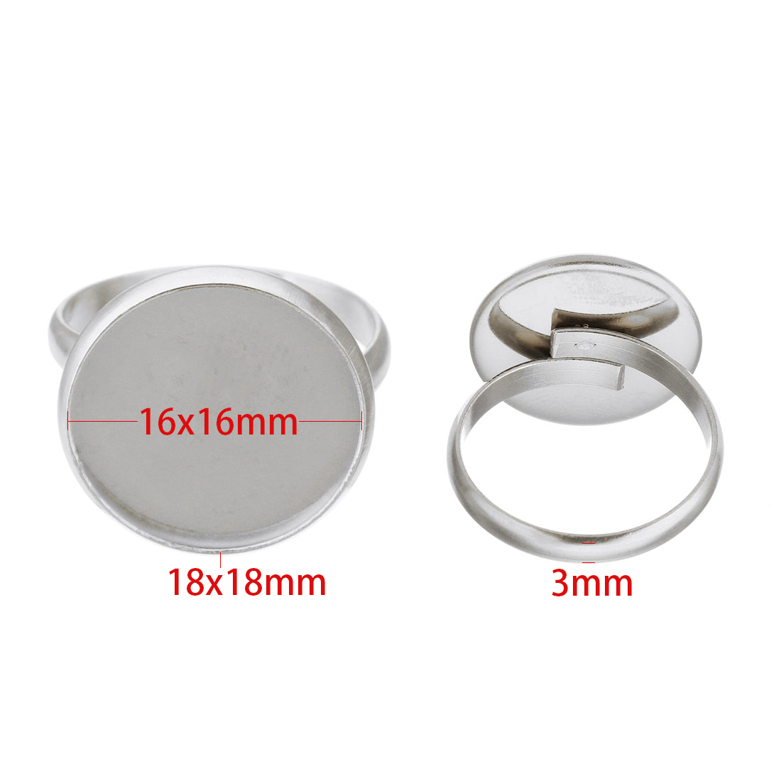 silver 18*18mm