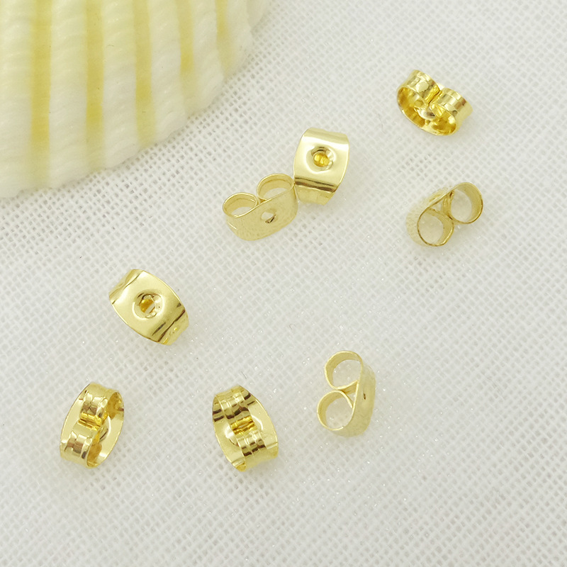 Golden butterfly ear nut, 4.5x6mm