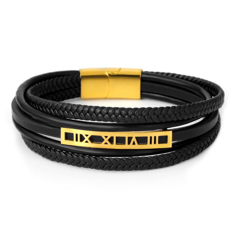 1:Gold head black rope