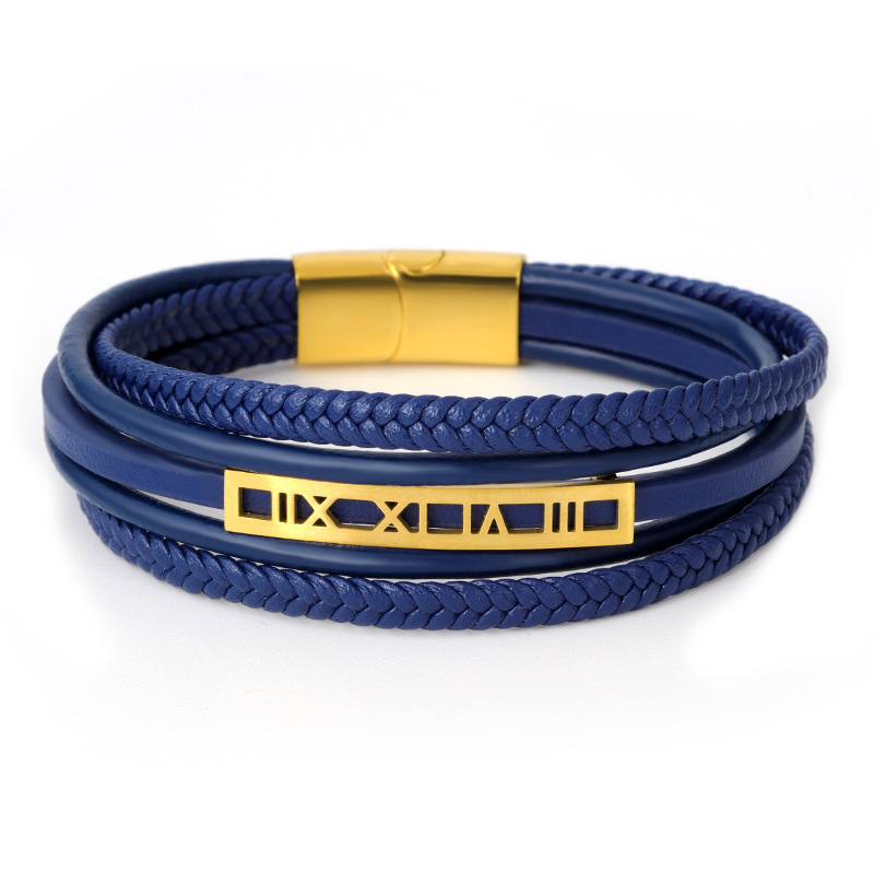 3:Golden head sapphire blue rope