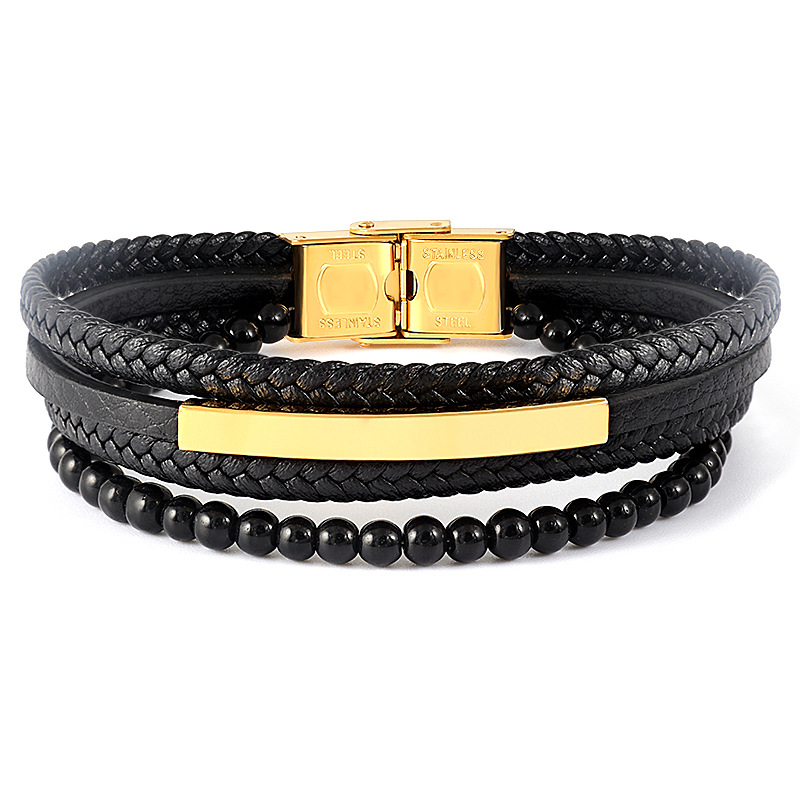 2:Black rope gold head