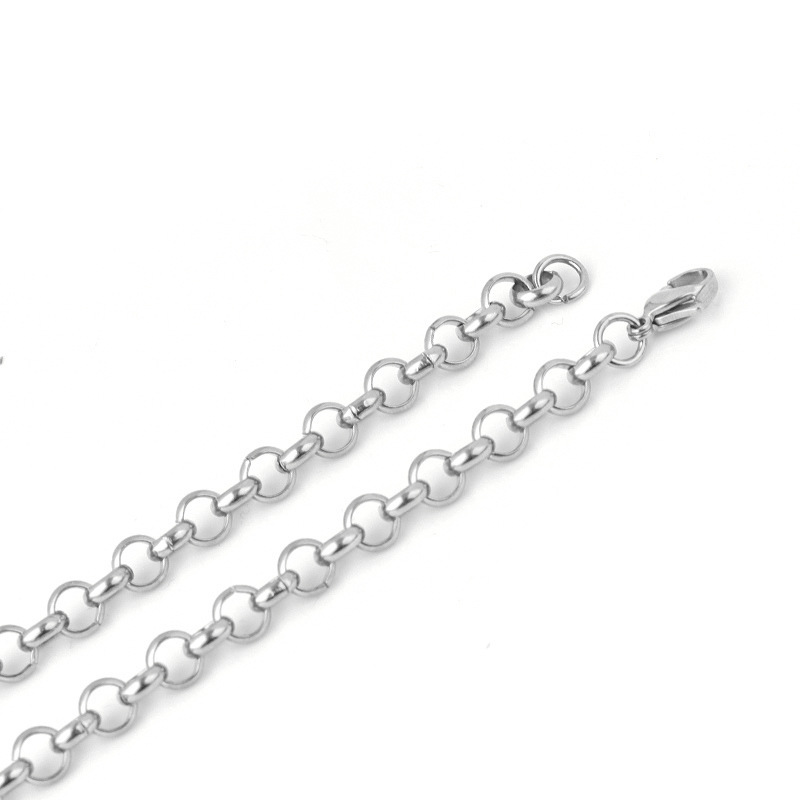 Chain width 6mm, steel color, length 50cm