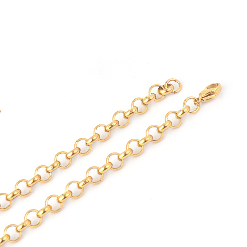 Chain width 5mm, gold, length 50cm