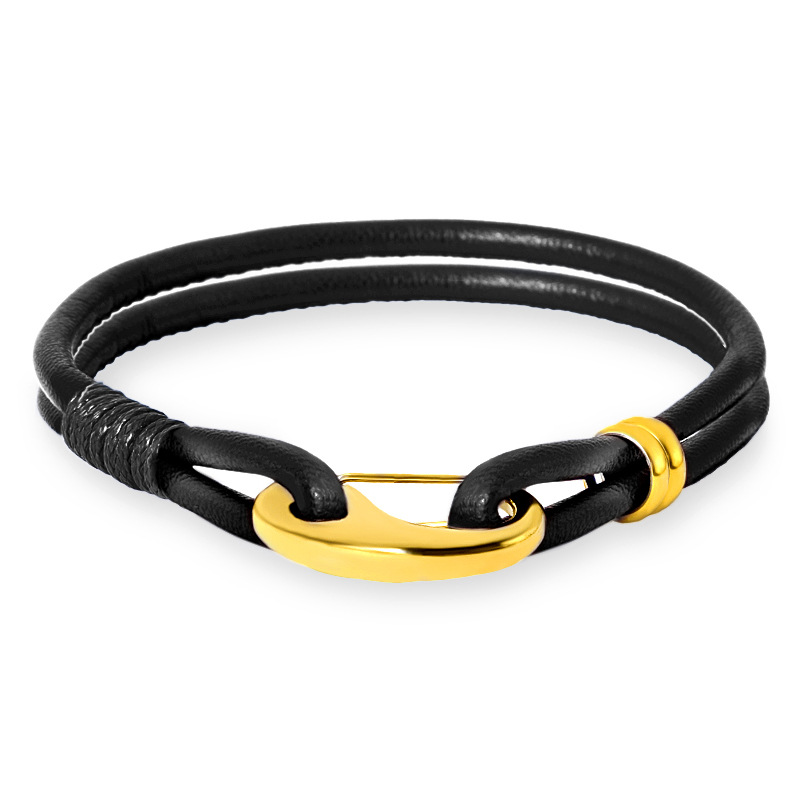 3:Gold head black cord