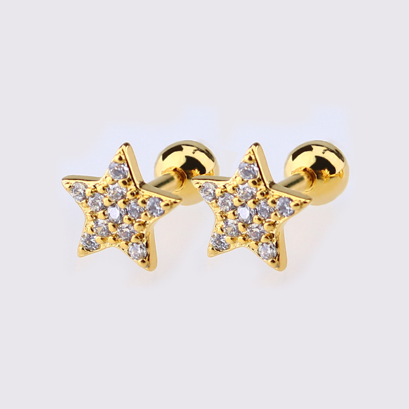 Golden five-pointed star