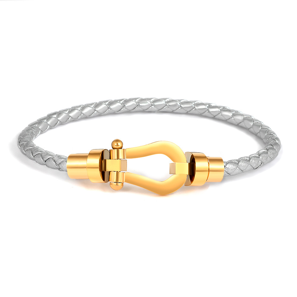 31:Silver rope (gold head) men's 18cm