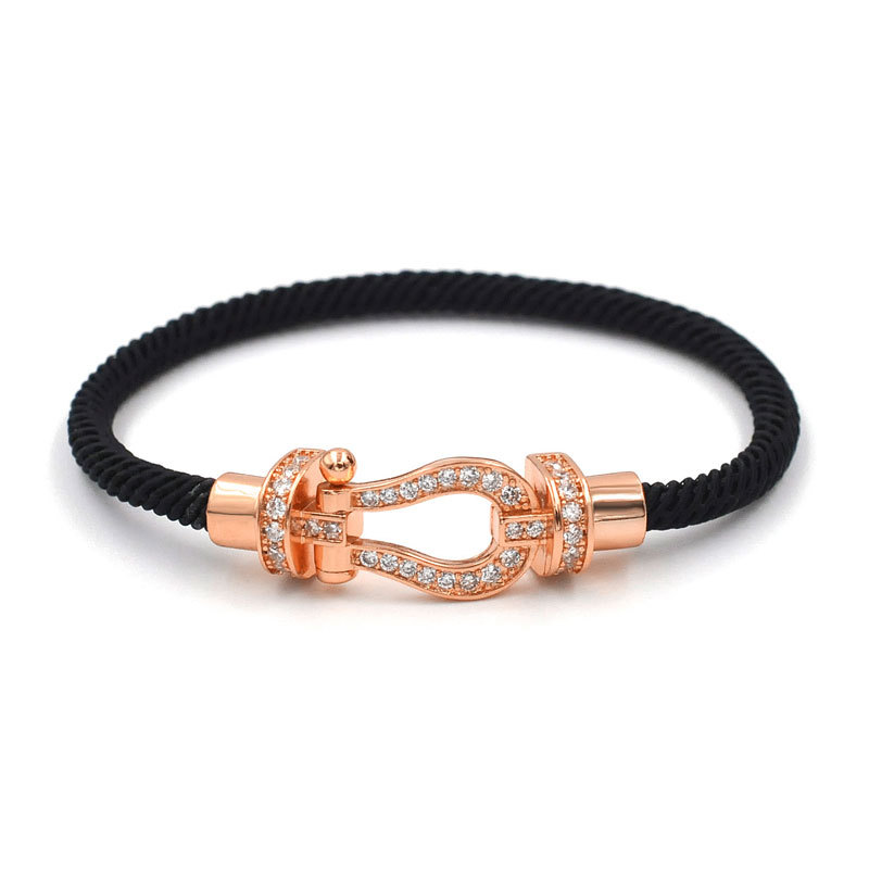 2:Black rope (rose head) men's 18cm