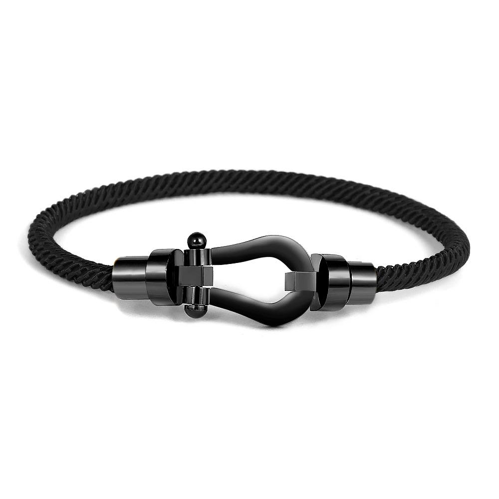 19:Black rope (black head without label) men's 18cm