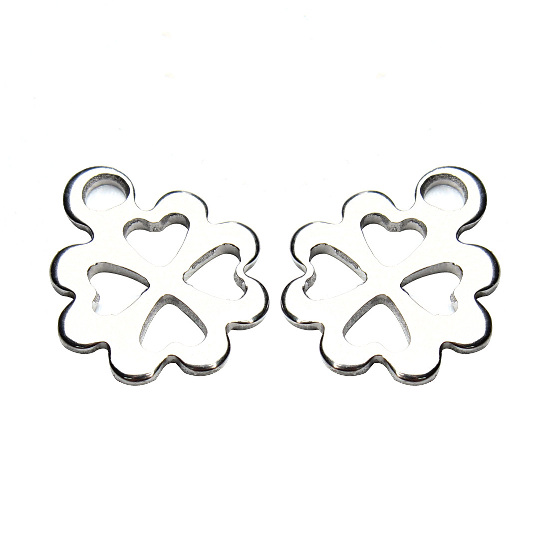 Hollow heart shape, 10x13mm, 100 pcs/bag