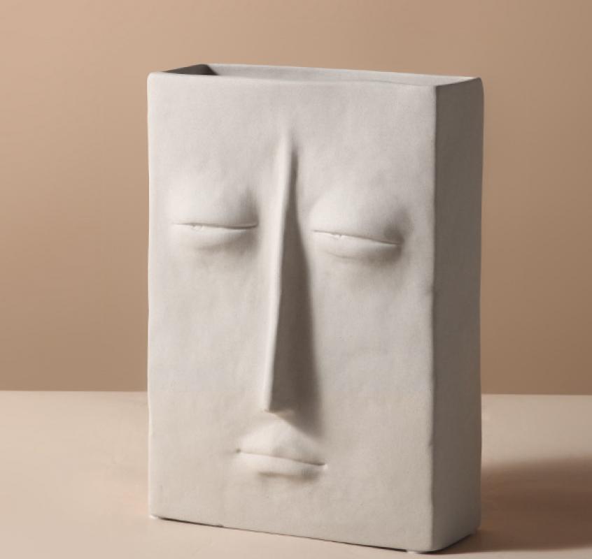 Square face large vase